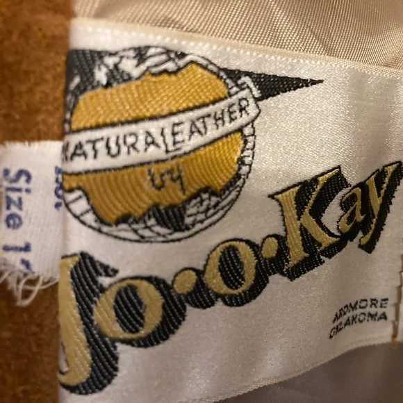 Jo O Kay Vintage Leather Fringed Jacket Coat Unisex Bohemian Western - Picture 8 of 16